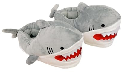 Ancsttu Shark Slippers - Soft Comfortable Cotton Plush Animal Cartoon Slippers for Men Women Winter Indoor Outdoor