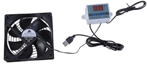 Wayfadacc ventole di raffreddamento di 120mm USB con controllo della temperatura regolabile per i Governi ed i sistemi del teatro domestico