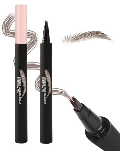 Eyebrow Powder Kit Waterproof,2 Couleurs Eyebrow Powder Palette,à Sourcils Longue Tenue Sourcil Maquillage Poudre Palette a Sourcils,Résultat Naturel Facile à colorer, Avec Pinceau,Rasoir-02