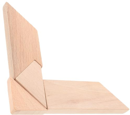 SUPVOX Puzzle Rompicapo in Legno a Forma Di T, Gioco Mentale Per Ragazzo Ragazza e Adulti, Mini Giochi Da Viaggio Educativi Stem, Set Da 4 Pezzi, Stimola Creatività e Pensiero Critico