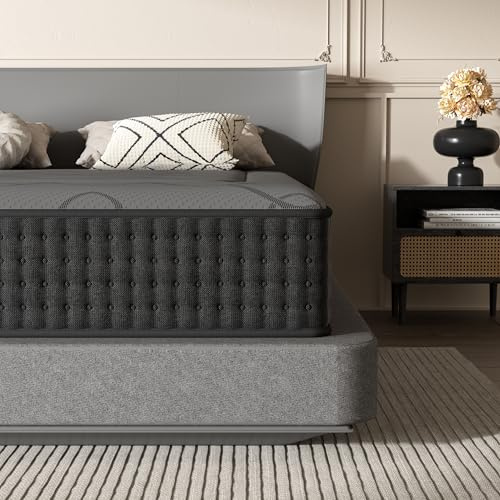DEWINNER Matratze 100x200 cm, Höhe 30 cm, Taschenfederkern & Memory Foam Matratze, Federkernmatratze, Mittelhart, 7-Zonen, Perfekte Unterstützung, Vakuumverpackt, Öko-Tex Zertifiziert