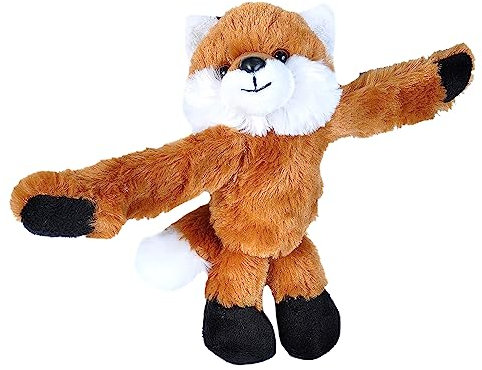 Wild Republic 21427 Huggers Schnapparmband Kuscheltier, Plüschtier, Fuchs 20 cm