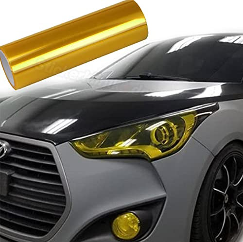 AUTO Scheinwerfer Folie GELB 200cm x 30cm NEW Folie Gelbe Nebler MOTORRAD Scheinwerfer Folierung yellow vinyl google