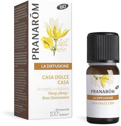 Pranarôm - La Diffusione - Casa Dolce Casa - Oli Essenziali per la Diffusore – Sinergia Cocooning con Ylang Ylang e Rosa di Damasco Bio – Rilassante e Avvolgente – 30 ml