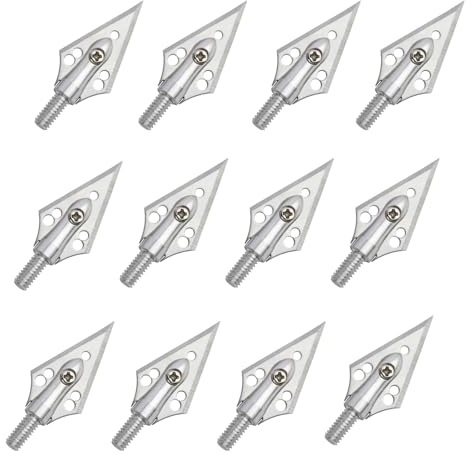 6/12Pcs Small Crossbow Bolts 6.69 Inch Aluminium Crossbow Arrows Removable Blade Arrowhead Used For Outdoor Hunting (12, Arrowhead)