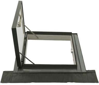 Lucernario CLASSIC LIBRO PLUS | Finestra per uscita sul tetto | Apertura laterale con blocco anta a 90° | Vetrata Antigrandine + Antinfortunistica | Made in Italy | 78x78 Base x Altezza