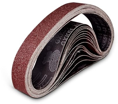 15 stycken slipband 25 x 762 mm, slipband set 3 x korn 80/120/150/240/320 för bandslipar, stationär