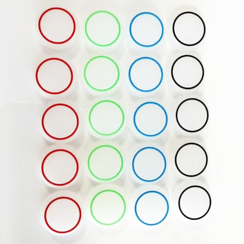 UPONEW 20 Stück Controller Thumbstick Caps Ersatz Silikon Touch Controller Weiß Bunte Rocker Cover für PS3 / PS4 / PS5