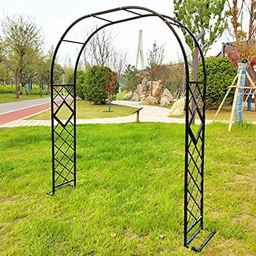 Arche de jardin extra large pour plantes grimpantes de mariage - Treillis galvanisé résistant aux intempéries - Arche de roses et treillage - 180 x 230 cm - Vert