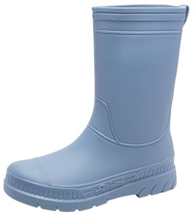 Botas de lluvia de media altura para mujer, gruesas y cálidas, botas de pesca antideslizantes para exteriores, suela gruesa, zapatos de lluvia, resistentes al viento, resistentes a la abrasión