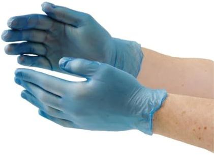 Office Needs Direct vinylhandskar pulverfria extra stora blå paket 100 138378