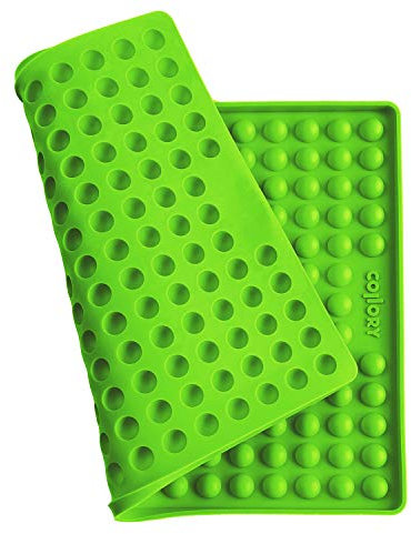 Collory Backmatte Hundekekse für MEDIUM HALBKUGEL (1,5cm Ø) Leckerlis, Silikon Backform, Backunterlage für Backblech, Diätmatte, Hitzebeständig, Lebensmittelecht & Bpa-frei