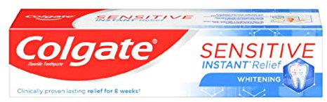 COLGATE Sensitive Instant Relief Whitening Toothpaste 75 ml, (Pack of 1)