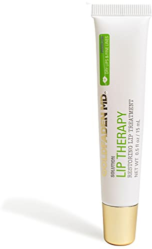 Goldfaden MD Lip Therapy | Restoring Lip Treatment | w/Peptides, Hyaluronic Acid, Fruit Berry Wax, Borage Oil, Rose Hip Oil & Vitamin E | Nourishes, Hydrates & Plumps Appearance 0.5 ﬂ oz / 15 mL