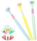 3 cepillos de dientes de 3 caras, cepillo de dientes flexible para adultos, cepillo de dientes compacto para adultos, cepillo de dientes triple ideal para adultos y niños autistas (azul amarillo verde