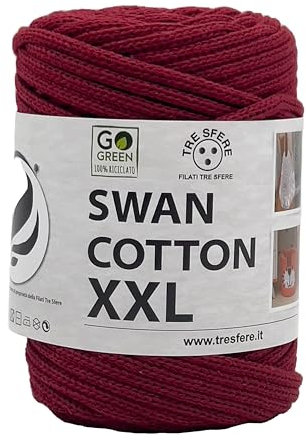 SWAN COTTON XXL (2537 - Amaranth), yarn for bags, hats, baskets, underplates, clutch composition 70% recycled cotton 30% polyester, 250 g spool 65 metres