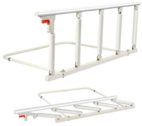 Ixdregan Bettgitter für die Sicherheit älterer Erwachsener, klappbarer Betthilfsgittergriff, Sicherheitshandschutz zum Schutz gegen Absturz für Senioren, Fit King, Queen, Full(werkzeuglose Montage)