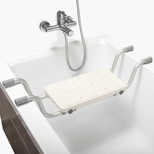 Asiento de baño para bañera - Silla de ducha suspendida para personas mayores, discapacitadas y personas con discapacidad. Ayuda de baño resistente. Soporta hasta 113 kg (33 de largo x 9 de ancho).