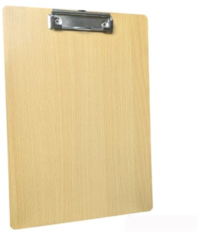 MIDHILL® A4 Clipboard, Strong Hard Wooden Board with Sturdy Spring Grip & Concealed Hanging Hole, Durable Wooden Clip Boards for Home Office Work