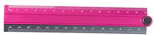 Folding Ruler Rulers Folding Aluminum Alloy Ruler Metal Stationery Rule Measuirng Tool 30cm Blue & Black Purple & Black Stationery Ruler