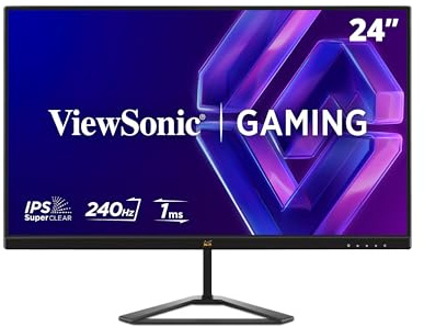ViewSonic VX2479A-HD-PRO FHD Gaming Monitor 240hz 24 Zoll, 1ms MPRT, Full HD1080p, FreeSync Premium, 2 HDMI, DisplayPort, HDR10