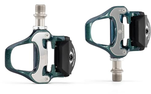 ROCKBROS Pédales à Clic pour Vélo Route Automatiques SPD, Pédales en Alliage d'aluminium avec Tension Réglable, Roulement Étanche, Axe en Cromoly, 2 Crampons Incluses, Vert