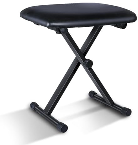 Tabouret de piano réglable en cuir, banc à 4 positions pour adultes et enfants, supporte 150 kg, idéal pour les concerts scolaires et la pratique de la musique