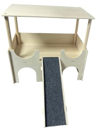 Fenteer Maison pour Hamster, Jouet avec Escalier, Cachette pour Cobayes, Lapins et Hamsters