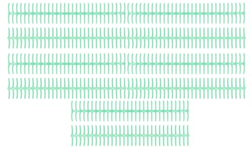 ANKROYU Dorsi di rilegatura in plastica resistente da 10 pezzi, 30 anelli, raccoglitore a pettine da 19 mm, per documenti A4, B5, A5, rapporti, presentazioni, quaderni, capacità 15 (Verde)