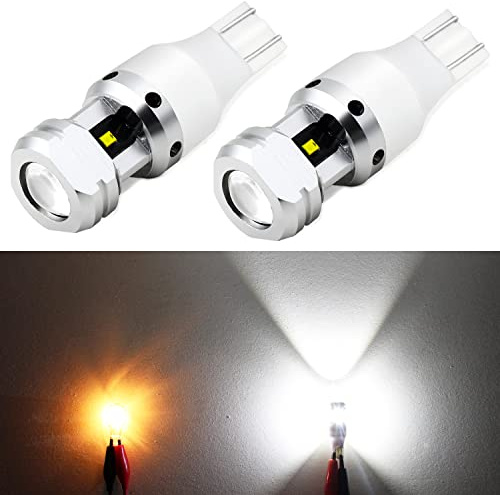 PHINLION 921 LED Bulb Reverse Light, 500% Brighter Error Free High Power Non-polarity T15 922 W16W 912 921 LED Backup Light Replacement Lamp, 6000K Xenon White, Pack of 2