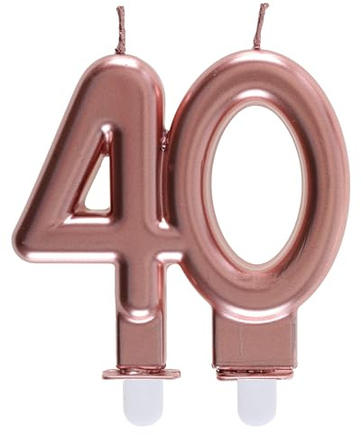 Bougie des Âges 40 ans, Rose Gold