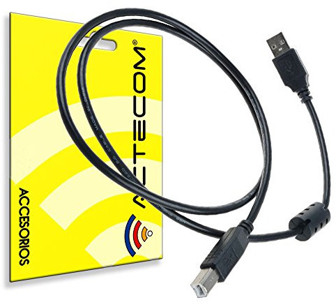 actecom® Cable de Impresora escáner Cable de Alta Velocidad 480 Mbps USB a a B Macho compatible con HP, Canon, Lexmark, Epson, DELL, Xerox, Samsung etc, 1,5 m, Color Negro USB 2.0