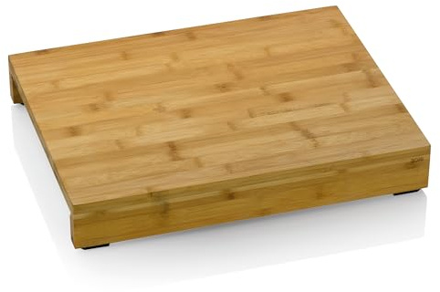 kela Schneidebrett Kenina, 4-teilig, Bambus, hellbraun, mit 3 integrierten Edelstahlbehälter in 2 Größen, 12553