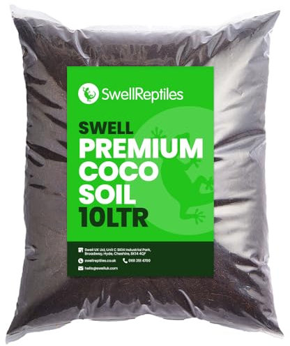 Swell Coco Soil Reptile Substrate | 10 Litre Bag | Made From Coconut Coir Fibre | Superb Substrate