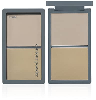 ETUDE Contour Powder - Re-illumination | Bronzer And Contour Palette To Effortlessly Define The Face Like A Selfie | Smooth, Velety Texture | Natural Look, brown, Korean Makeup, Perfect for Gift