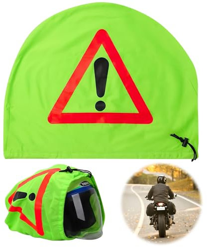 Warndreieck Motorrad Helm Überzug Motorrad Warndreieck Erste Hilfe Pannendreieck Warnhaube für Helme Helmüberzug Motorradhelm Helmbeutel für Unfallsicherung Unfallstelle Gefahrenstellen Kennzeichnung
