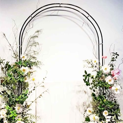WCQSYY Arco De Jardin para Plantas Arco De Hierro Forjado para Plantas Trepadoras Arco De Rosales para Plantas Trepadoras,Negro,W3.5M*H2.2M