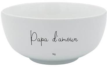 BUBBLE GUM Bol Papa d'amour en Porcelaine, Romantique, 0.62L, Fête des Pères