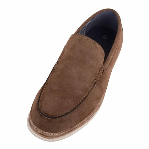ABSOLUTE FOOTWEAR Mens Easy Slip On Casual Boat Deck Shoe Loafer