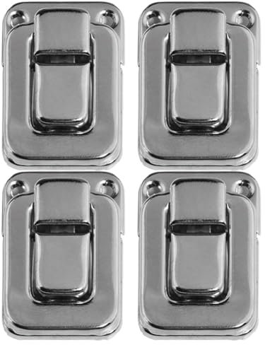 Durable sperren Haspe Lock 4 stücke Antike Schrank Fall Dekorative für Schmuck-Boxen Hardware Home Security Koffer (Silber, L)