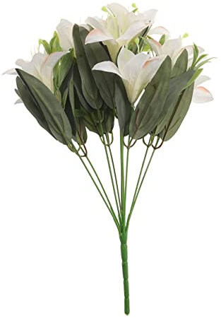 EXAOMBLE Bouquet Di Fiori Di Lillà Artificiali Realistici Per Decorazioni Casa e Ufficio Composizione Di Fiori Senza Manutenzione Per Ambienti Interni e Feste Elegante