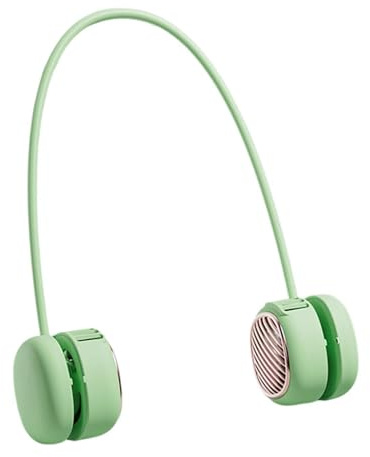 Genérico Ventilador De Cuello Transportable - 5 Velocidades Silencioso Flexible Y Ponible - Ventilador De Cuello Refrigerante Recargable - para Viajes Verano Camping Crucero Exterior Coche Mujeres
