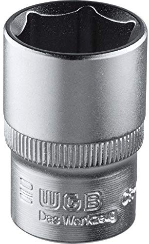 WGB Motorradwerkzeug, Motorradtool 12,5mm (1/2) Steckschlüssel-Einsatz 6-kant SW19 26x38mm, Unisex, Multipurpose, Ganzjährig, silber