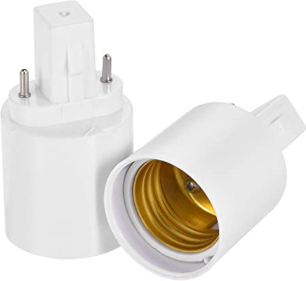 sourcing map Adattatore per presa luminosa da G23 a E26 E27, convertitore di base per lampadina a LED, confezione da 2