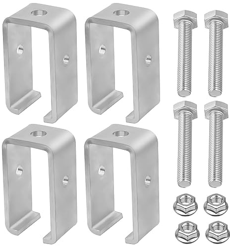 Strut Channel Trolley Track Hanger Bracket ,1200 LB Load Rated for Unistrut 1-5/8 Heavy Duty Track Joiner Support,Intermediate Support Hanger Bracket (4 Pack)
