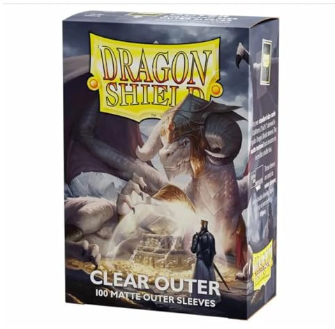 Dragon Shield | Matte Clear Outer Sleeves | 100 CT - Smooth & Tough Premium TCG Sleeves | Compatible with Pokemon, Flesh & Blood, One Piece & Magic The Gathering