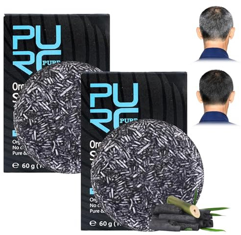 wohn&lebe 2 Pcs Grau Glanz Seife Grauer Glanz Graue Haare Seife Grau Glanz Haar Revitalisierungsbar Seife Gegen Graue Haare Grey Hair Reverse Bar Haarseife Gegen Haare Grau Glanz Haarseife Soap Cover