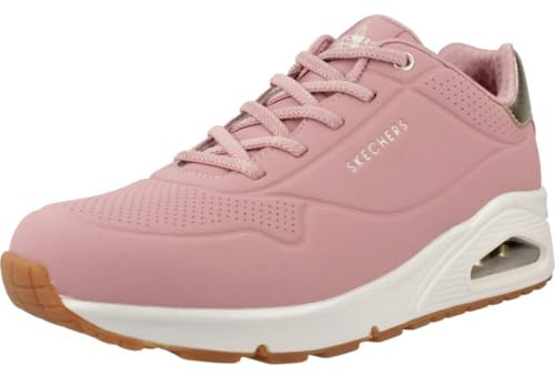 Skechers Women's Uno - Shimmer Away Sneaker, Fuchsia, 4.5 UK