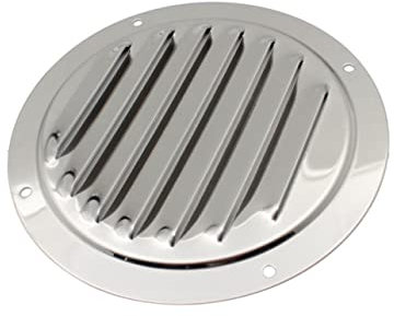 HOMSFOU 4 Runde Außenwanddekorationen Fensterjalousien Soveriegn Silver Außendekoration Außentürdekoration Silberne Fensterläden Jalousien Jalousien Haushaltsgitter Abdeckplatte