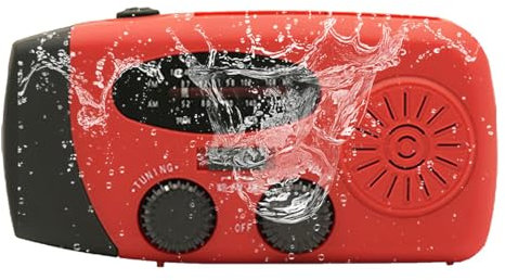 Générique Manivelle de radio météo, radio météo | Radio rechargeable - Radio solaire AM/FM, 2000mAh, Radio météo, lumière LED, pour survie en intérieur, Camping